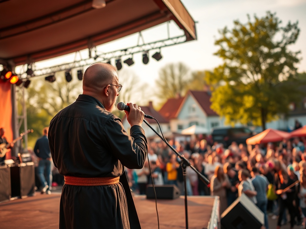Mieszkańcy Czarnkowa zabawiają się żartami i dowcipami na Rynku miasta podczas Prima Aprilis